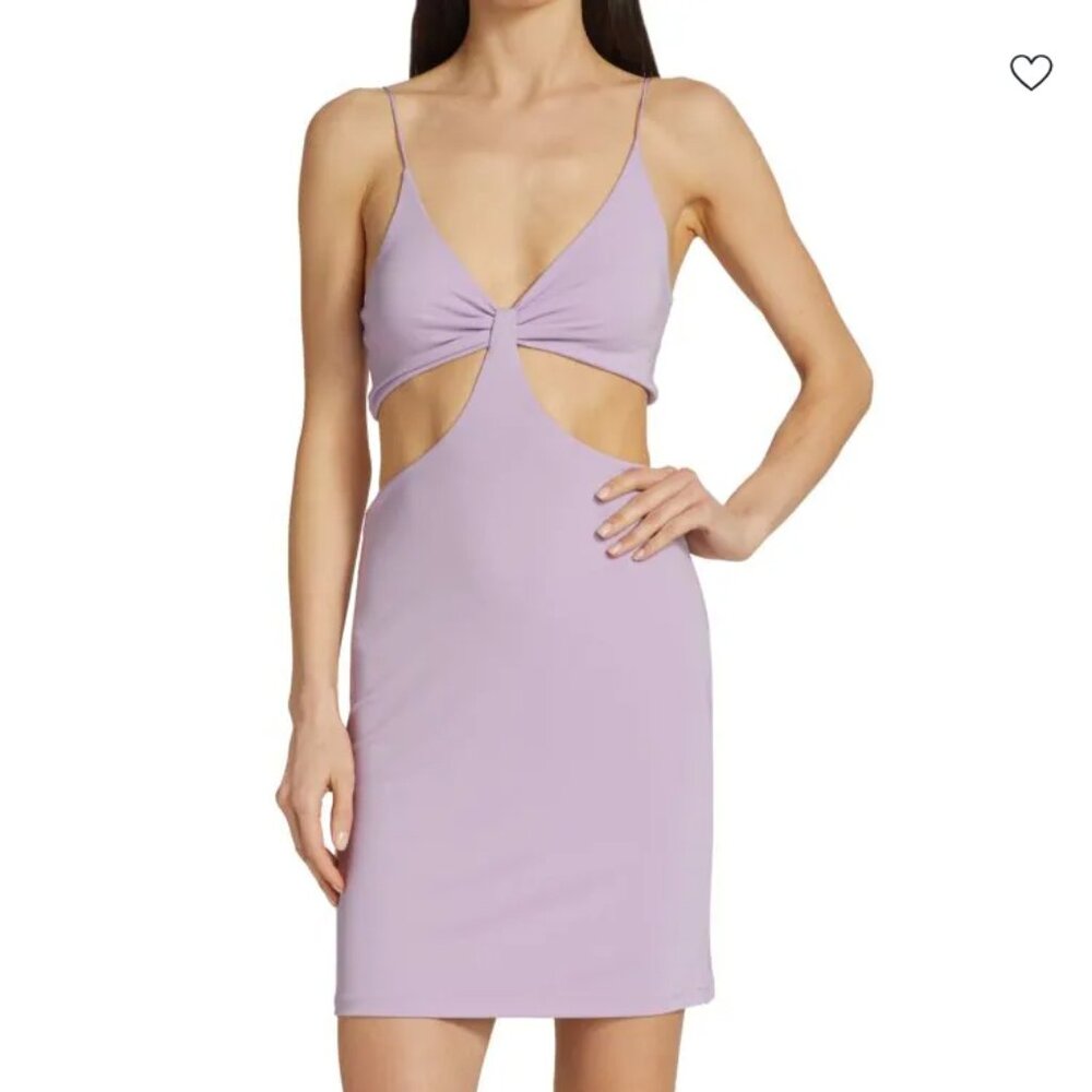 Alice + Olivia Havana Sleeveless Cut Out Mini Dress in Lavender NWT